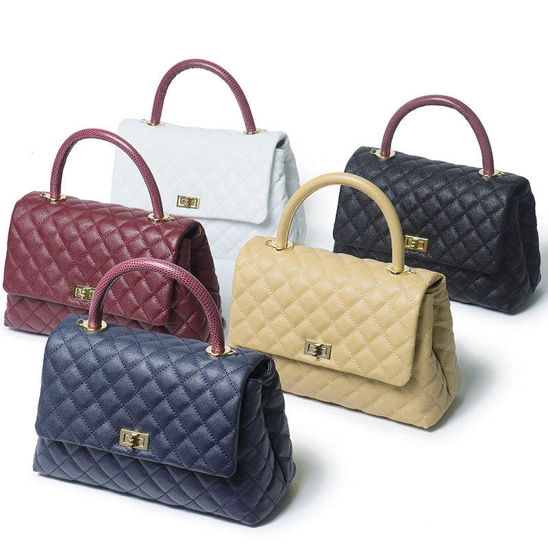 Luxury Designed Fashion Leather Handbag, Casual Large Capacity Women's Tote Bag